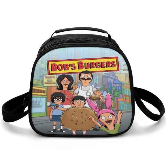 Bob's Bur-,Ger Lunch Box with Portable Tableware Lunch Bag Reusable Food Tote Bag for Snacks Drinks