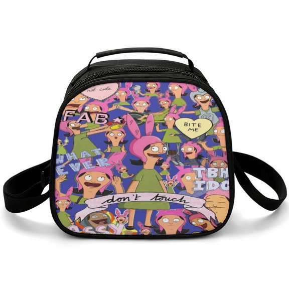 Bob's Bur-,Ger Lunch Box with Portable Tableware Lunch Bag Reusable Food Tote Bag for Snacks Drinks