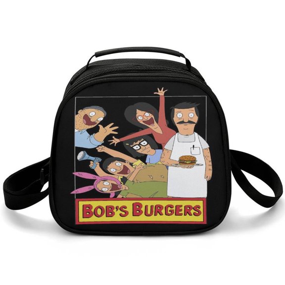 Bob's Bur-,Ger Lunch Box with Portable Tableware Lunch Bag Reusable Food Tote Bag for Snacks Drinks
