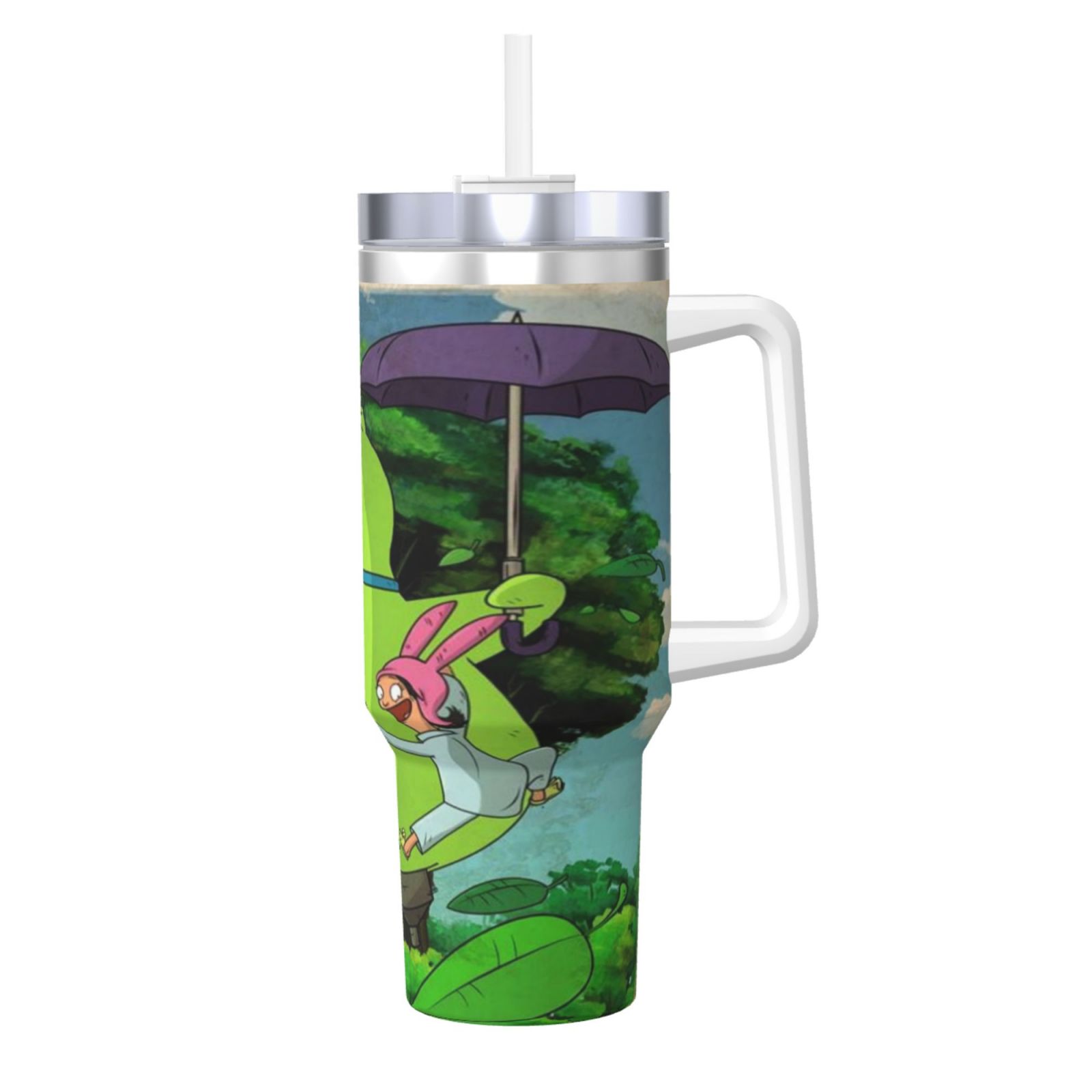 Bob's_Burger_s Anime 40oz Tumbler with Handle Double Wall Stainless