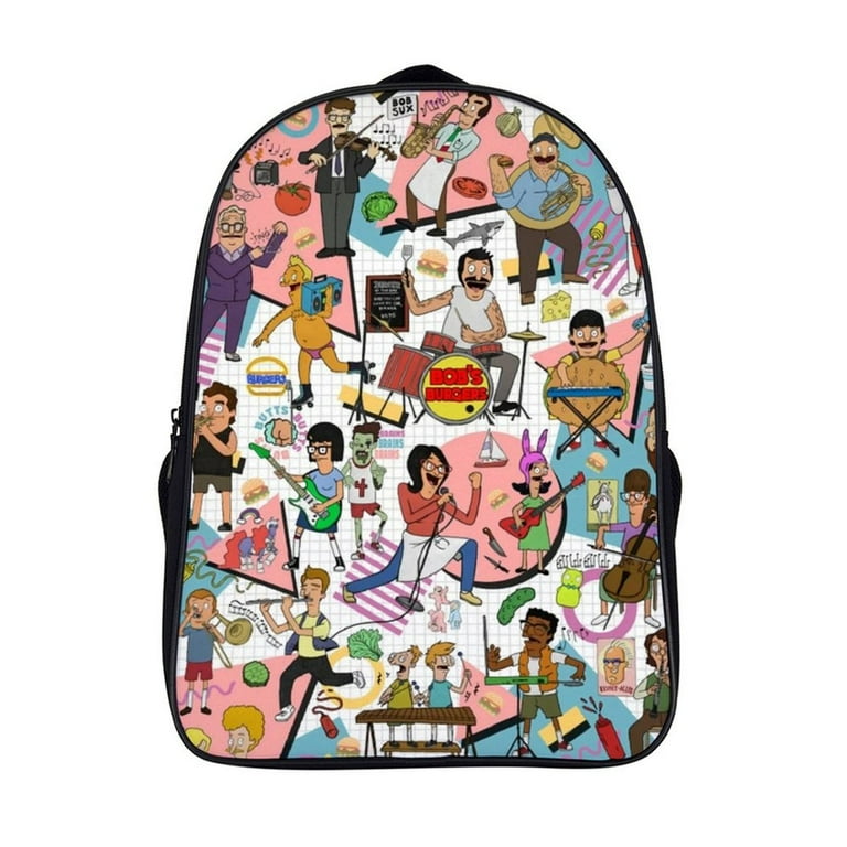 Bob s Burgers 16 Inch Backpack Book Bag Outdoor Daypack Multifunctional Large Capacity Travel Backpack