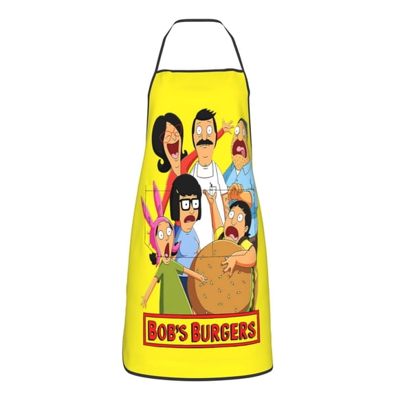 Bob's Burgers (30) Apron 2 Pockets Adjustable Aprons for Cooking Cleaning