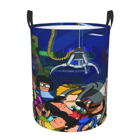 Bob's Burgers (38) Collapsible Laundry Basket Cartoon Laundry Hamper with Handles, Waterproof Organization Basket for Storage Clothes Toys in Bedroom, Bathroom
