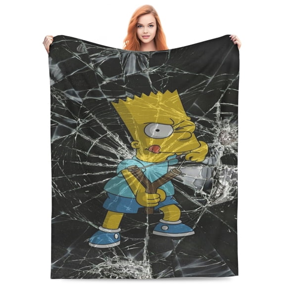 Bob's Burgers Bed Blanket Super Soft Fleece Throw Blanket Lightweight Warm Cozy Cartoon Blankets Gifts for Kids Adults 40"x30"