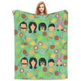 thumbnail image 1 of Bob's Burgers Bed Blanket Super Soft Fleece Throw Blanket Lightweight Warm Cozy Cartoon Blankets Gifts for Kids Adults 40"x30", 1 of 8