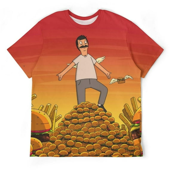 Bob's Burgers Belcher Father Unisex Short-sleeve Shirt For Men Women Novelty 3D Print T-Shirt Soft Comfortable Tee Shirts