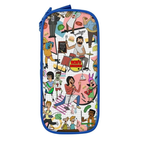 Bob's Burgers Big Capacity Pencil Case, Aesthetic Pen Pouch Storage Bag, Office Supplies Organizer, Pen Cases Pencil Bag with Multiple Compartments