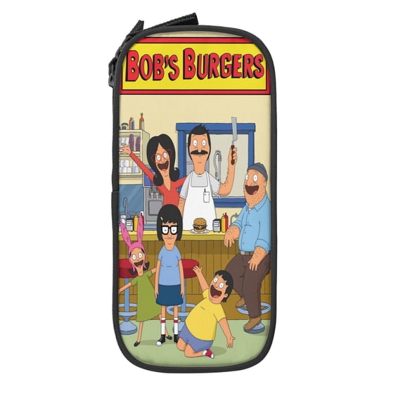Bob's Burgers Big Capacity Pencil Case, Aesthetic Pen Pouch Storage Bag, Office Supplies Organizer, Pen Cases Pencil Bag with Multiple Compartments