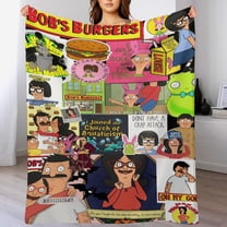 Bob's Burgers Blanket Super Soft Cozy Warm Plush Throw Blanket for Boys Girls Kids, Lightweight Fuzzy Flannel Blankets for Couch Sofa Bed Travel Camping Gifts 40"x30"