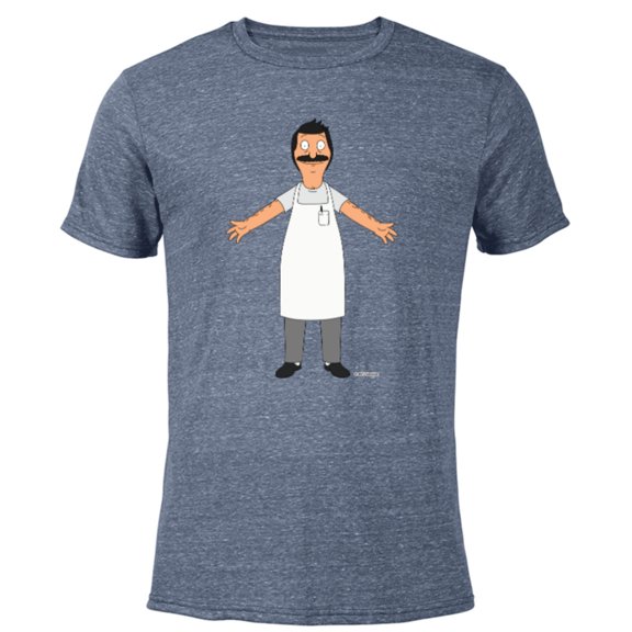 Bob’s Burgers Bob Belcher Hug - Short Sleeve Blended T-Shirt for Adults - Customized-Navy Heather