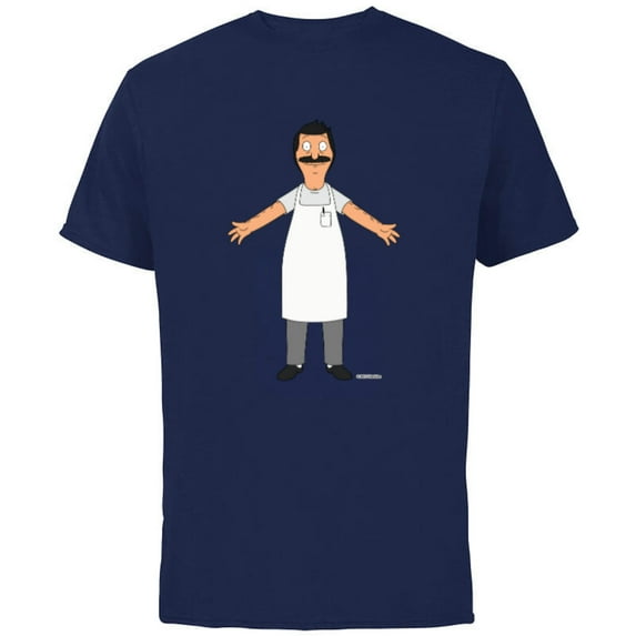 Bob’s Burgers Bob Belcher Hug - Short Sleeve Cotton T-Shirt for Adults - Customized-Navy