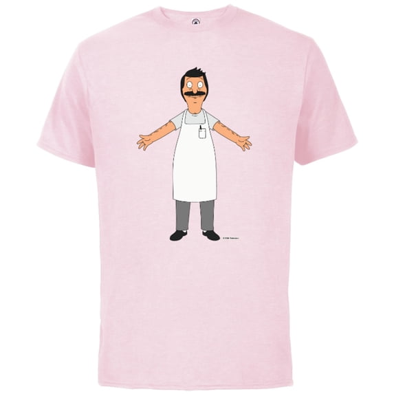 Bob’s Burgers Bob Belcher Hug - Short Sleeve Cotton T-Shirt for Adults - Customized-Soft Pink
