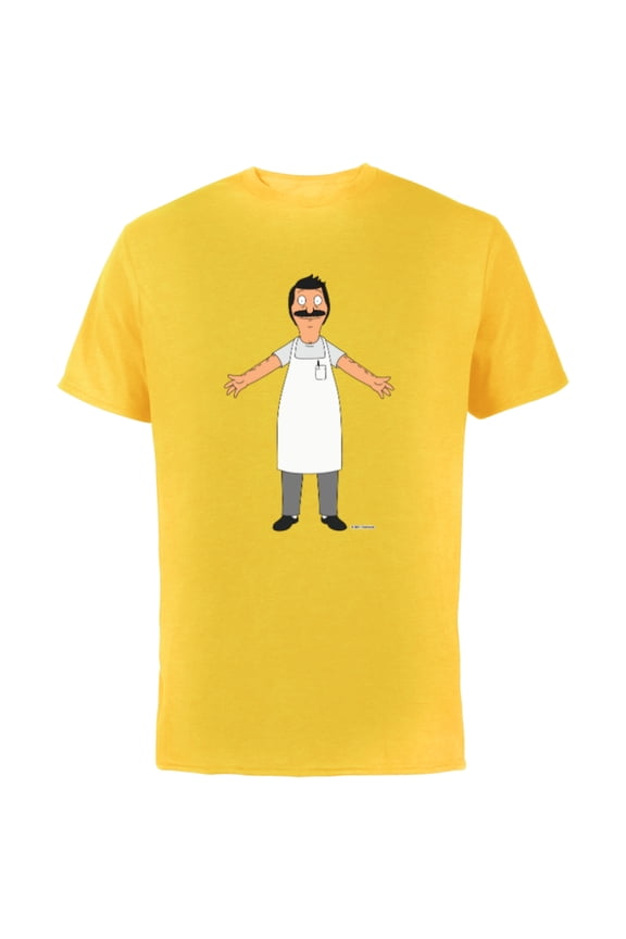 Bob’s Burgers Bob Belcher Hug - Short Sleeve Cotton T-Shirt for Adults - Customized-Yellow
