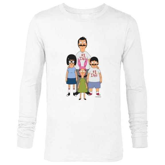 Bob’s Burgers Bob Tina Louise and Gene #1 Dad - Long Sleeve T-Shirt for Men - Customized-White