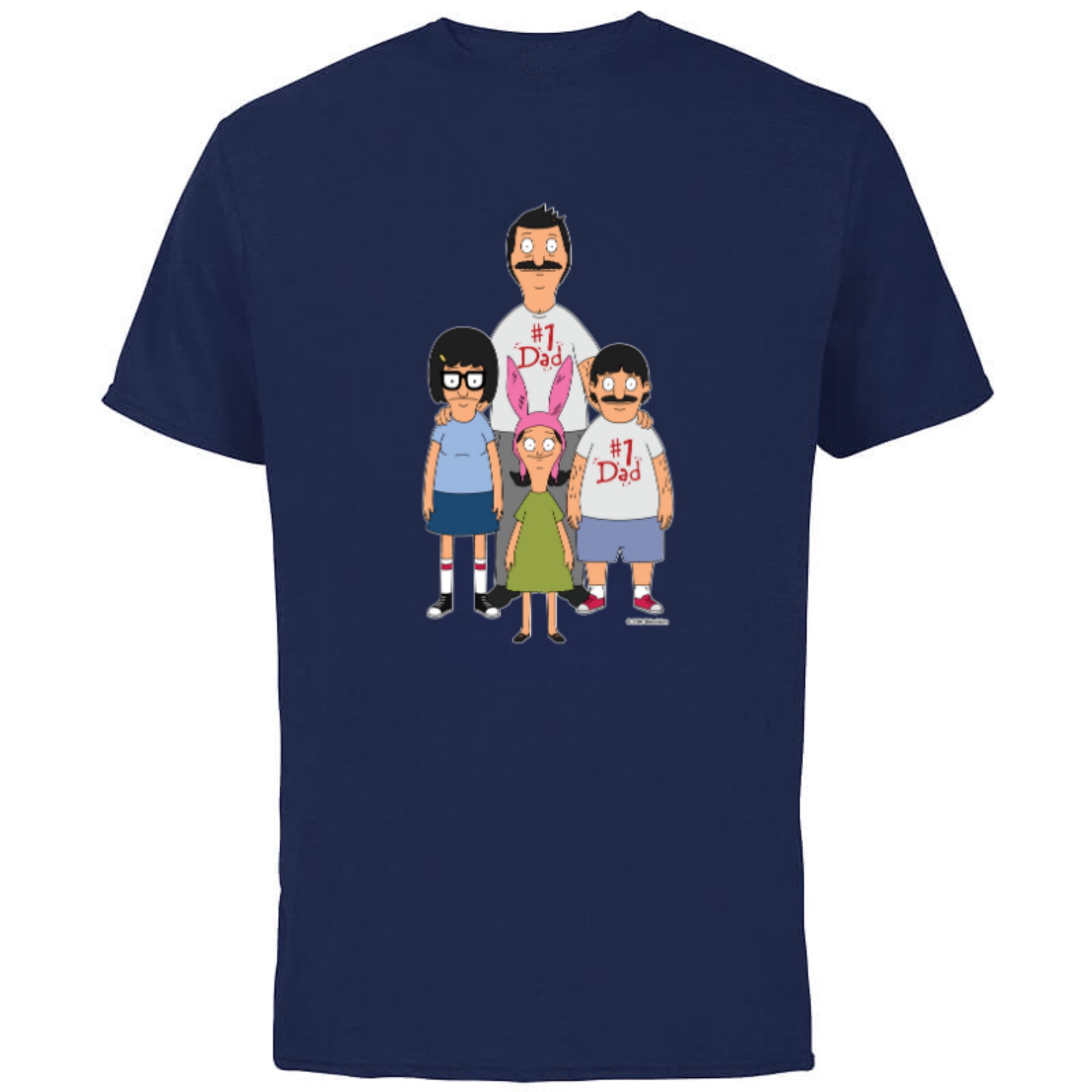 Bob's Burgers Bob Tina Louise and Gene #1 Dad - Short Sleeve Cotton T ...