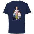 thumbnail image 1 of Bob’s Burgers Bob Tina Louise and Gene #1 Dad - Short Sleeve Cotton T-Shirt for Adults - Customized-Navy, 1 of 5