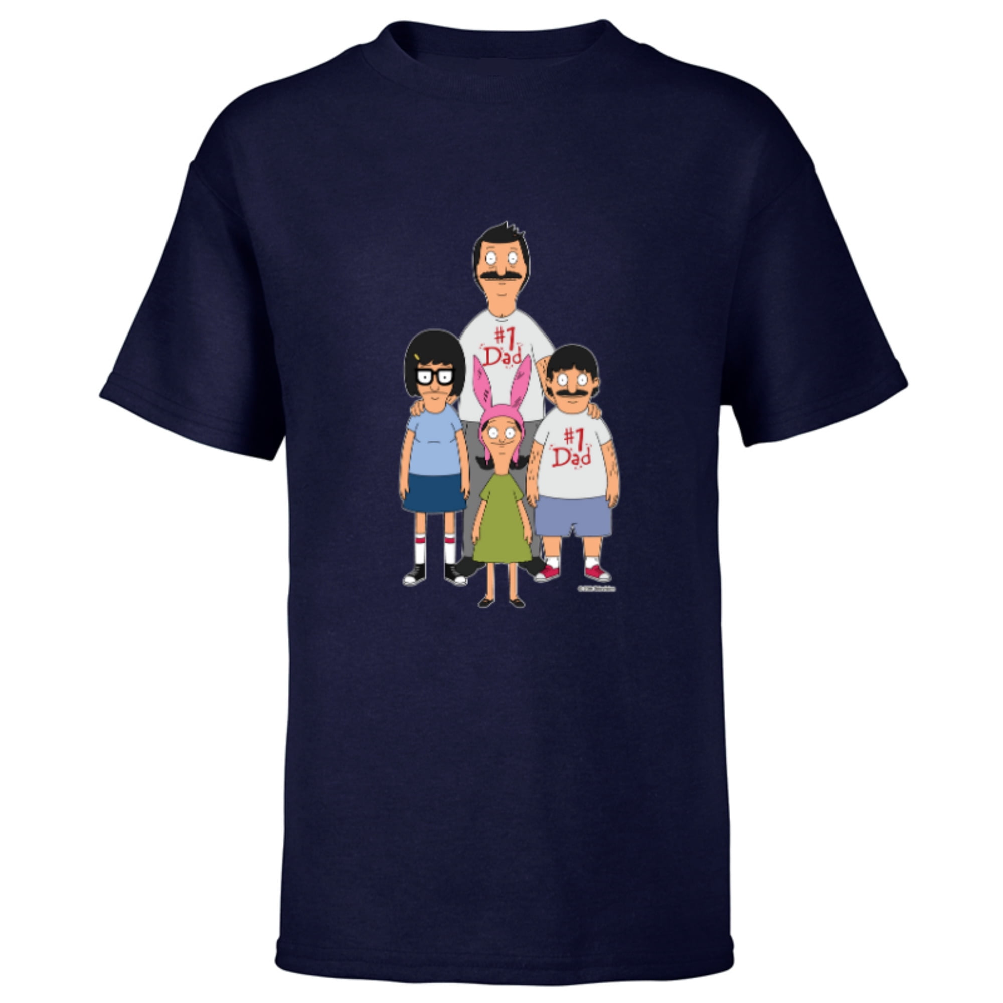 Bob's Burgers Bob Tina Louise and Gene #1 Dad - Short Sleeve T-Shirt ...