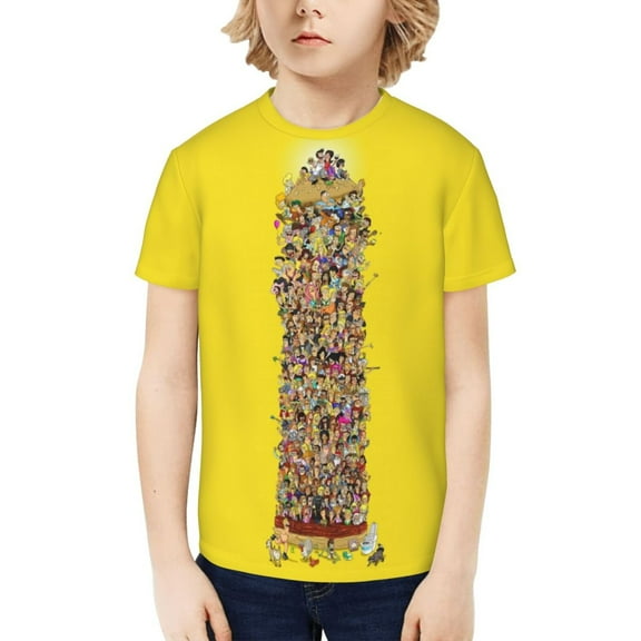 Bob's Burgers Boys Girls Teens T Shirt Graphic Print Casual Short Sleeve Funny Top Tees Shirt for Youth Kids