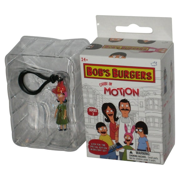 Bob's Burgers Chibi In Motion Metallic Variant Firehat Louise Figure Keychain