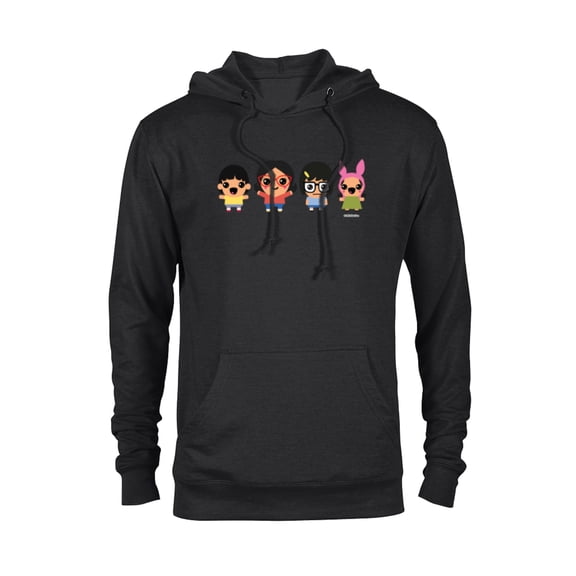Bob’s Burgers Chibi Kawaii Linda Gene Tina and Louise - Pullover Hoodie for Adults - Customized-Black