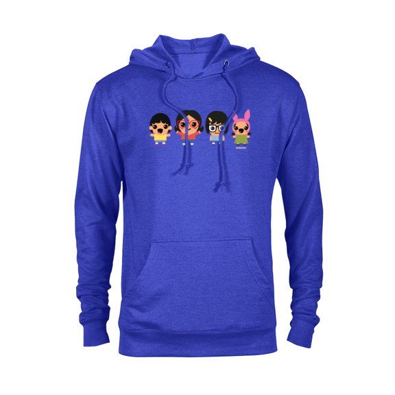 Bob’s Burgers Chibi Kawaii Linda Gene Tina and Louise - Pullover Hoodie for Adults - Customized-Royal Heather