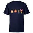 thumbnail image 1 of Bob’s Burgers Chibi Kawaii Linda Gene Tina and Louise - Short Sleeve T-Shirt for Kids - Customized-Navy, 1 of 5