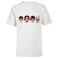 thumbnail image 1 of Bob’s Burgers Chibi Kawaii Linda Gene Tina and Louise - Short Sleeve T-Shirt for Kids - Customized-White, 1 of 5