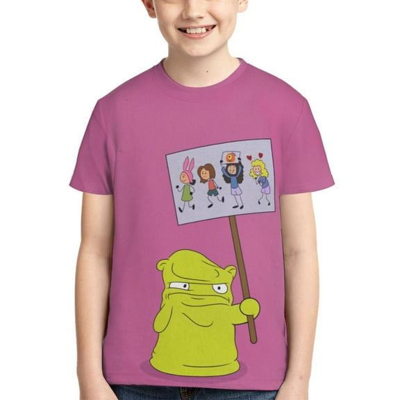 Bob's Burgers Comic Teen T Shirts Unisex Crewneck Short Sleeve T-Shirt Tees Top For Boys Girls Youth Kids X-Small