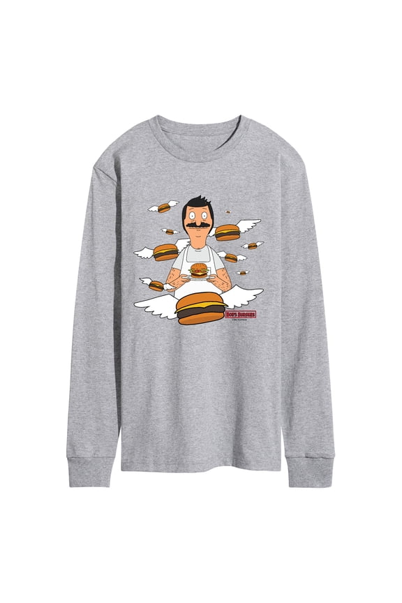 - Flying Burgers - Men's Long Sleeve Graphic T-Shirt