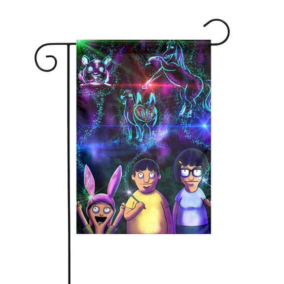 Bob's Burgers Garden Flags for Outside Graphic Garden Flag 12 x 18 Inch Double Sided Yard Outdoor Flag