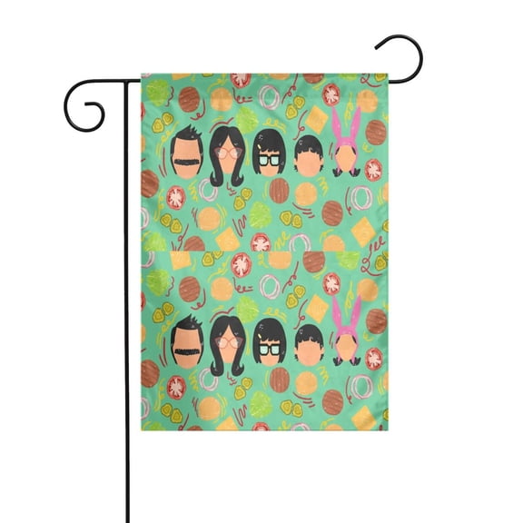 Bob's Burgers Garden Flags for Outside Graphic Garden Flag 12 x 18 Inch Double Sided Yard Outdoor Flag