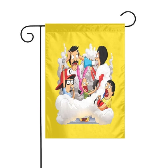 Bob's Burgers Garden Flags for Outside Graphic Garden Flag 12 x 18 Inch Double Sided Yard Outdoor Flag