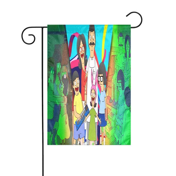 Bob's Burgers Garden Flags for Outside Graphic Garden Flag 12 x 18 Inch Double Sided Yard Outdoor Flag