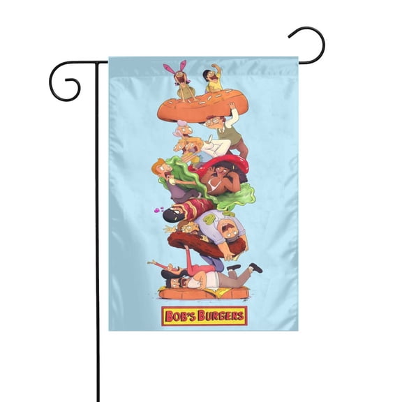 Bob's Burgers Garden Flags for Outside Graphic Garden Flag 12 x 18 Inch Double Sided Yard Outdoor Flag