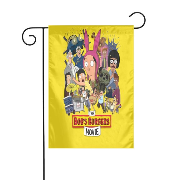 Bob's Burgers Garden Flags for Outside Graphic Garden Flag 12 x 18 Inch Double Sided Yard Outdoor Flag