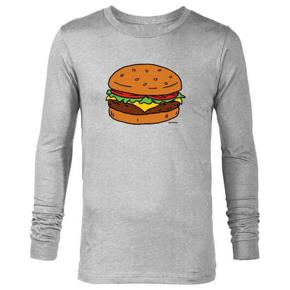 Bob’s Burgers Hamburger - Long Sleeve T-Shirt for Men - Customized-Athletic Heather