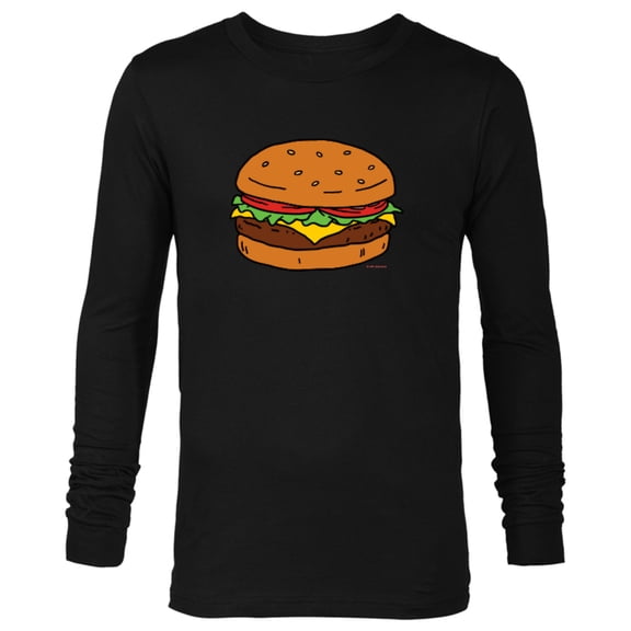 Bob’s Burgers Hamburger - Long Sleeve T-Shirt for Men - Customized-Black