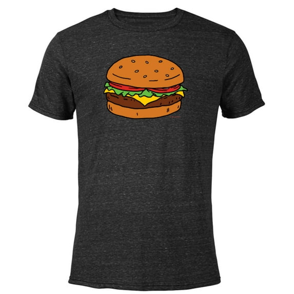 Bob’s Burgers Hamburger - Short Sleeve Blended T-Shirt for Adults - Customized-Black