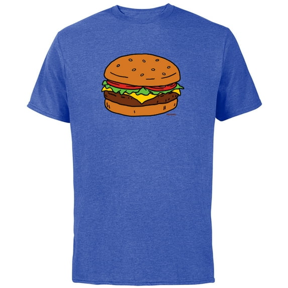 Bob’s Burgers Hamburger - Short Sleeve Cotton T-Shirt for Adults - Customized-Royal Heather
