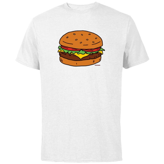 Bob’s Burgers Hamburger - Short Sleeve Cotton T-Shirt for Adults - Customized-White