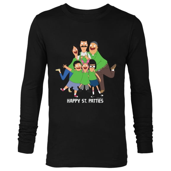 Bob’s Burgers Happy St. Patties St. Patrick’s Day - Long Sleeve T-Shirt for Men - Customized-Black