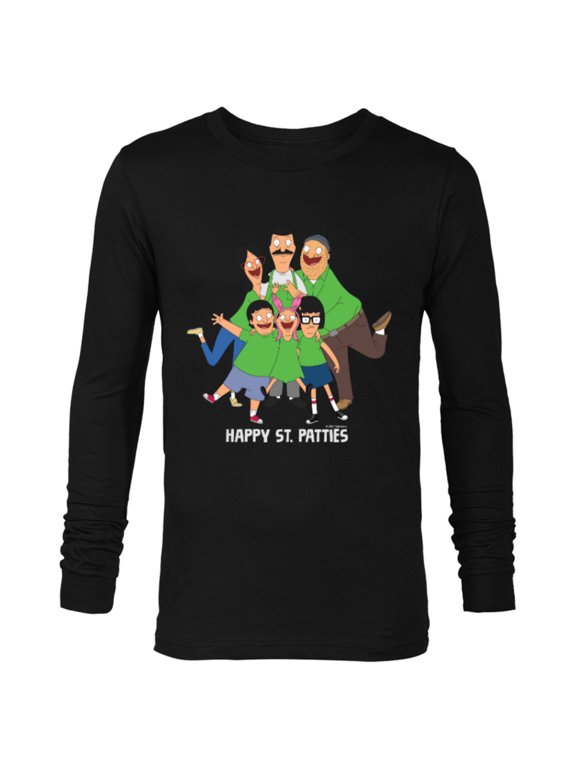 Bob’s Burgers Happy St. Patties St. Patrick’s Day - Long Sleeve T-Shirt for Men - Customized-Black