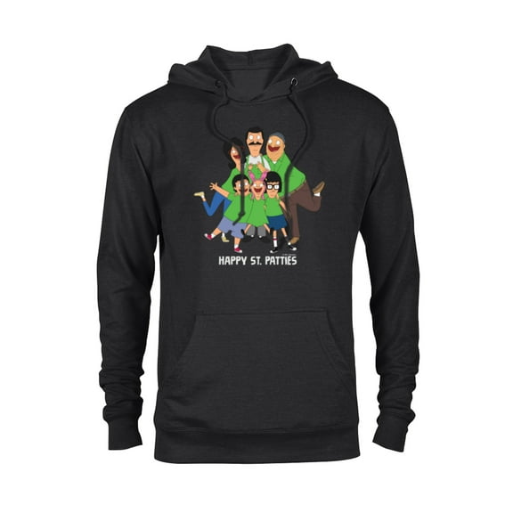 Bob’s Burgers Happy St. Patties St. Patrick’s Day - Pullover Hoodie for Adults - Customized-Black