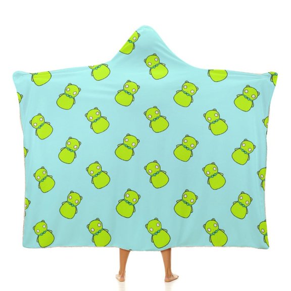 Bob's Burgers Hooded Blanket Soft Fleece Flannel Throw Wearable Blanket All Season for Bed Decorative 50"×60"