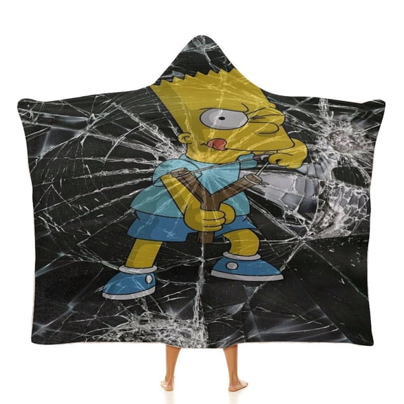 Bob's Burgers Hooded Blanket Soft Fleece Flannel Throw Wearable Blanket All Season for Bed Decorative 60"×80"