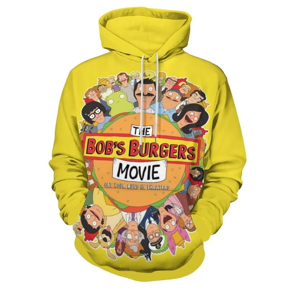 Bob's Burgers Hoodie 3D Print Pullover Hooded Long Sleeve Sweatshirts Tops Blouse with Pocket for Mens Womens