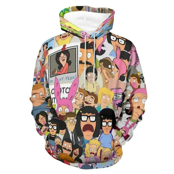Bob's Burgers Hoodie Casual Coat for Men Women Hooded Sweatshirt Soft Lightweight Sweater Tops S