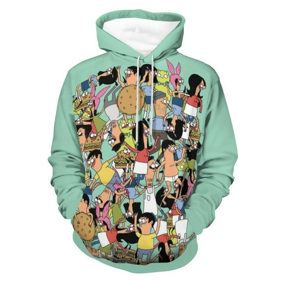 Bob's Burgers Hoodie Casual Coat for Men Women Hooded Sweatshirt Soft Lightweight Sweater Tops S