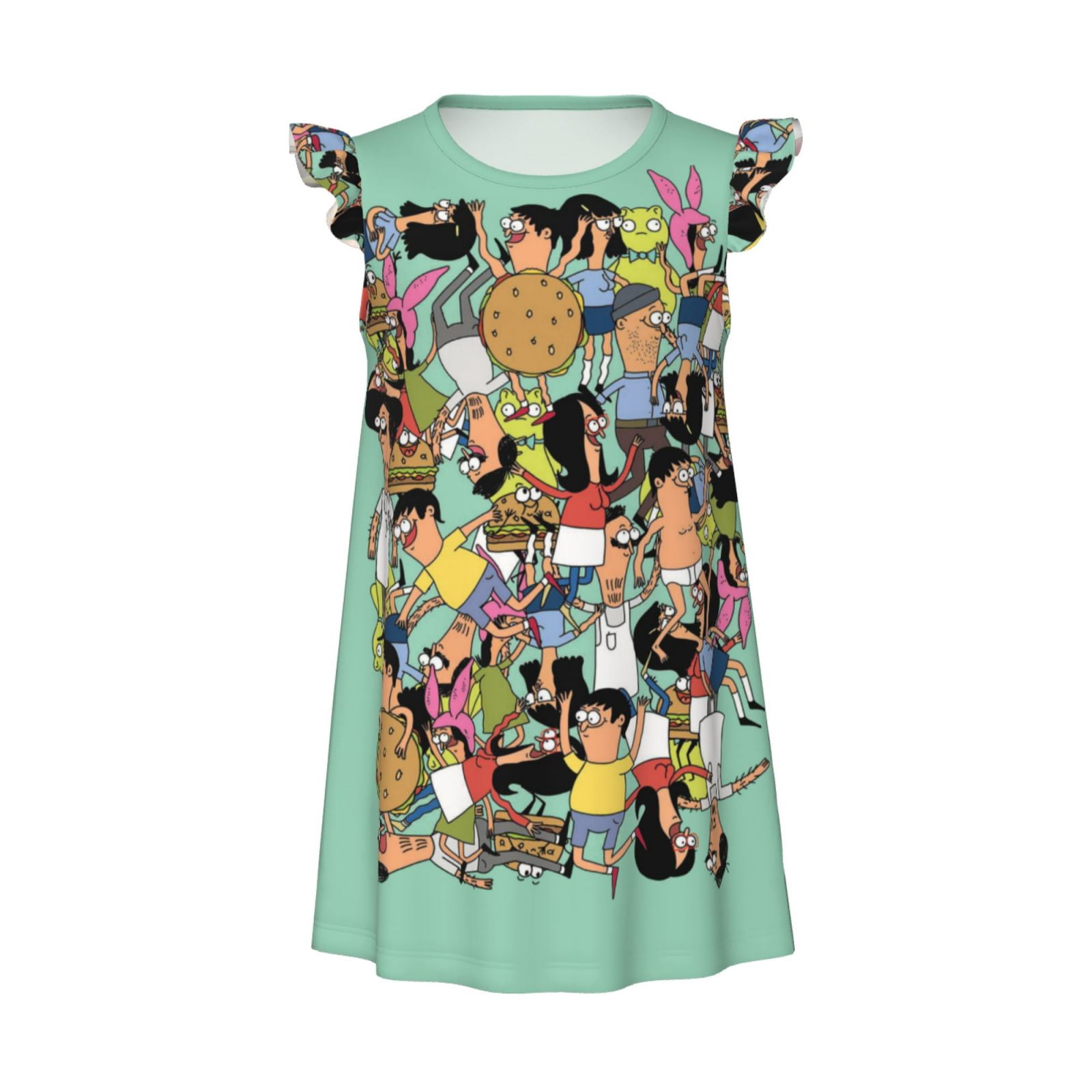 Women's Nightdress - Salt Lake City Temple Print Short Sleeve Nightgown, Soft Sleepwear Pajama Dress