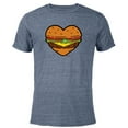 thumbnail image 1 of Bob’s Burgers Ketchup and Mustard Heart - Short Sleeve Blended T-Shirt for Adults - Customized-Navy Heather, 1 of 5